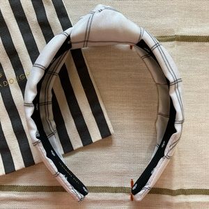 Lele Sadoughi White Check Headband